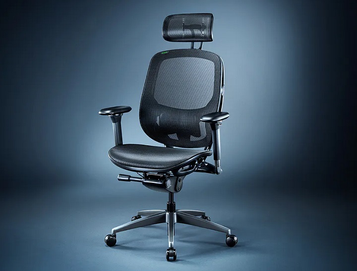 全新計的 Razer Fujin Pro，是 Razer 繼 Iskur 與 Enki 系列後，推出的全新電競椅。不同於賽車椅般的桶狀座椅，採用了透氣網眼布料包覆，乍看之下更像是人體工椅，簡約的計風格，在辦公室使用也很適合。
