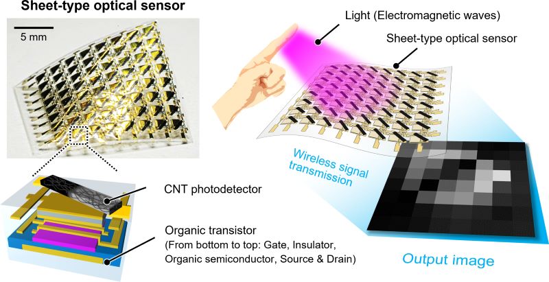 大阪大研究人員開發出柔韌可彎曲的光感測器，揉成一團也能用