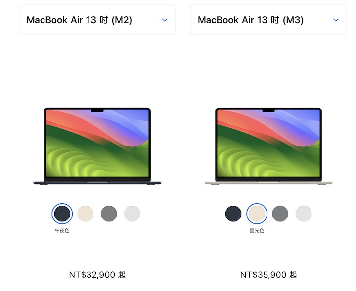 M3 版 MacBook Air 開放預購：售價 35,900 元起、最快 4/23 可收到，還有晶片升級的隱藏優惠