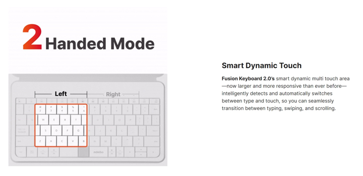 Mobiko Fusion Keyboard 2.0 發佈：鍵盤就是觸控板還可當 iPad 支架，觸控板面積比前代大
