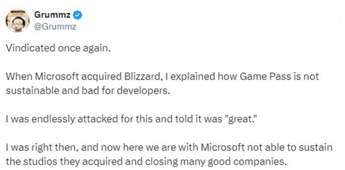 微軟將 Xbox 三大遊戲工作室關閉，原因明了 Game Pass 最終會對遊戲開發者帶來不利的影響