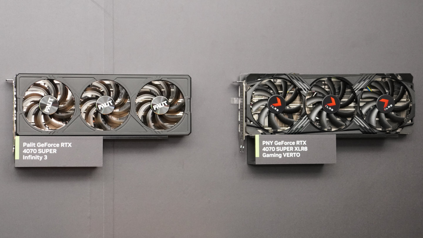 Pailt GeForce RTX 4070 Super Infinity 3、PNY GeForce RTX 4070 Super XLRB Gaming Verto也都在榜上。