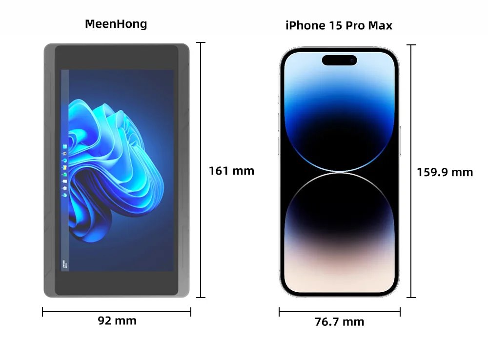 JX5的機身尺寸為16.1 x 9.2 x 2.6公分，與Apple iPhone 15 Pro Max接近。