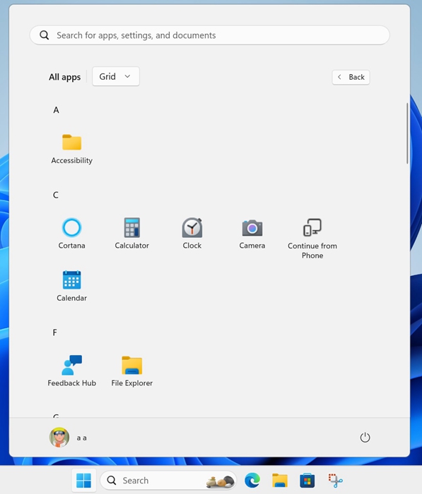 微軟重新設計Windows 11開始選單，加入新的分類方法和網格佈局