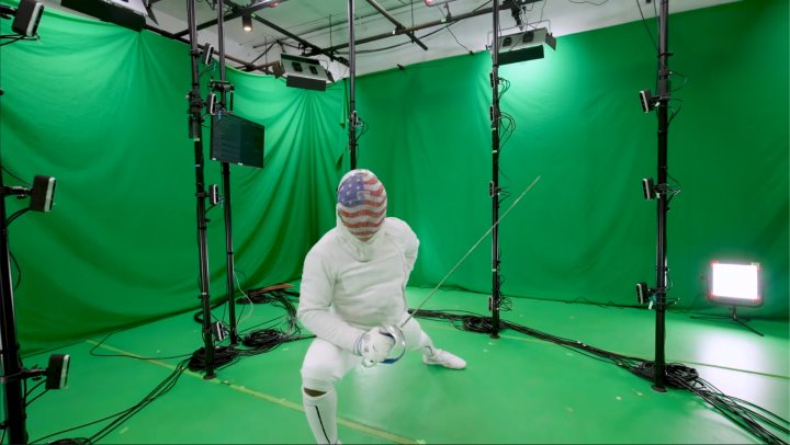 該系統能即時補捉運動員的3D立體姿態。