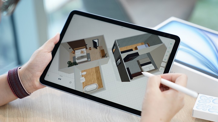 以《Planner 5D》這款3D室內設計軟體嘗試 3D 繪圖演算效果,不論是在空間規畫、放置傢俱,或是旋轉視圖查看各個角度,都非常靈活順暢。