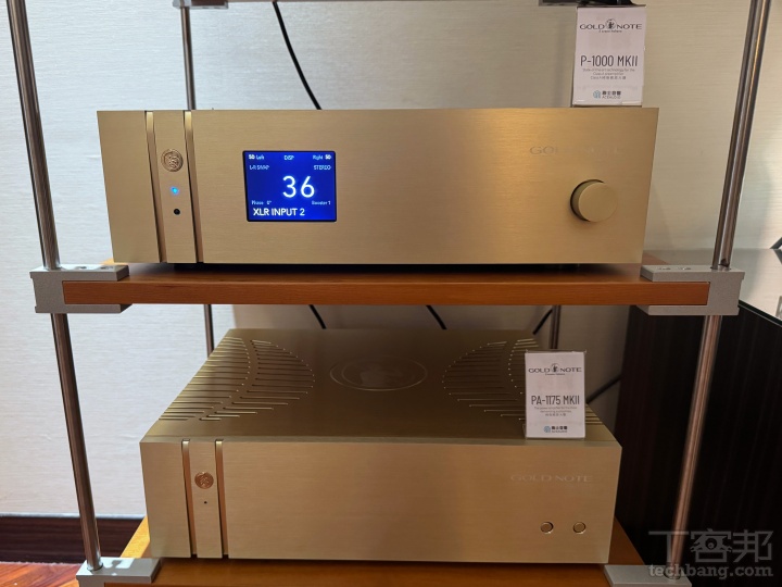 GOLD NOTE P-1000 MKII 前級放大器和 GOLD NOTE PA-1175 MKII 後級放大器也是本次展出的重點產品之一。