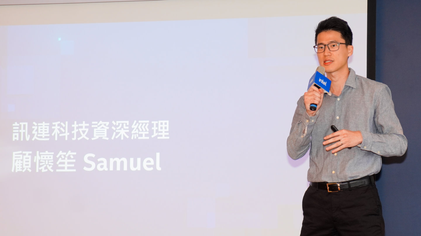 CyberLink資深經理顧懷笙在說明會上介紹Promeo電商行銷工具的特色。
