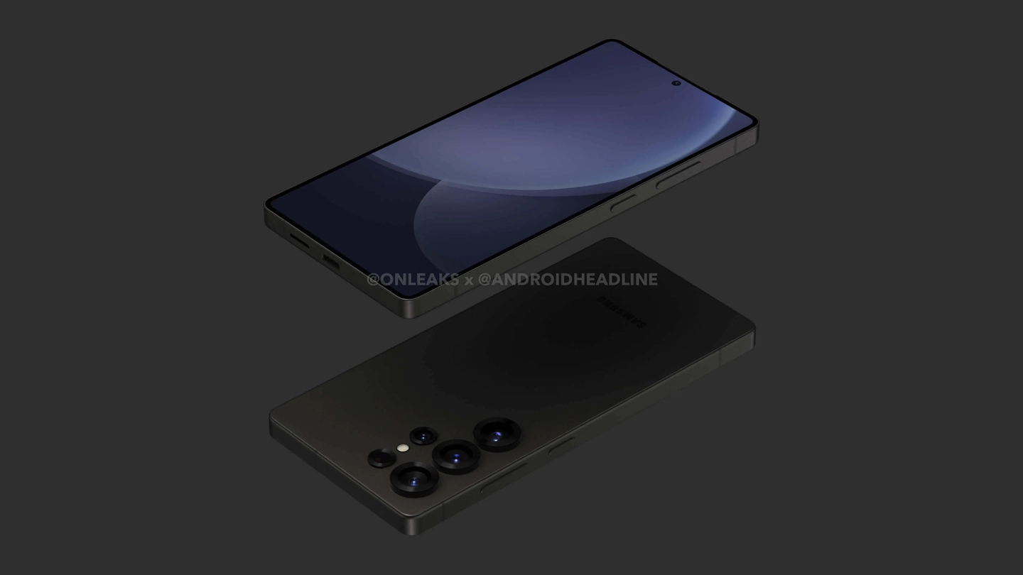三星 Galaxy S25 Ultra 新算繪圖出爐，超薄邊框與iPhone 16 Pro Max有拼