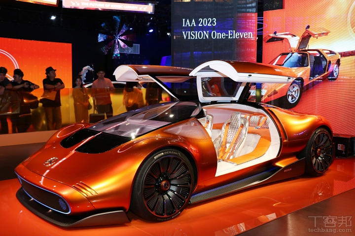 賓士Vision One-Eleven 電動超跑概念車登台亮相！車身細節搶先看、9/14 正式開放參觀