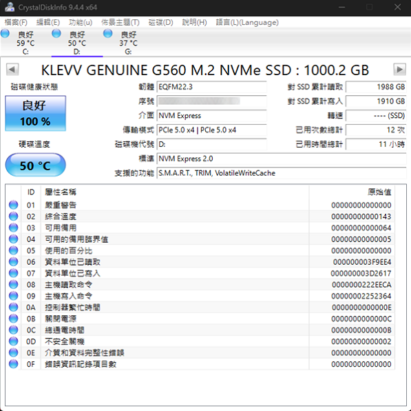 一點都不燙的 Gen5 SSD：KLEVV GENUINE G560 超越每秒 13,000MB 的讀取效能