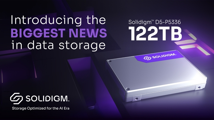 Solidigm 推出全球最大容量 122TB 資料中心 PCIe SSD，專為 AI 和資料密集型工作負載打造