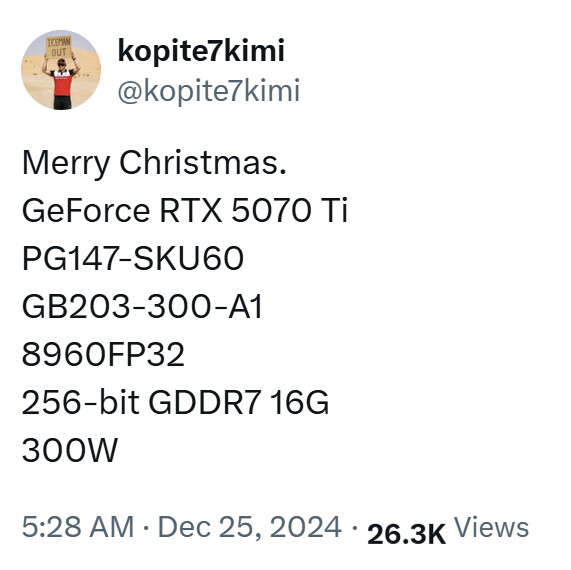 NVIDIA GeForce RTX 5070 和 RTX 5070 Ti 最終規格：核心數、記憶體、功耗曝光