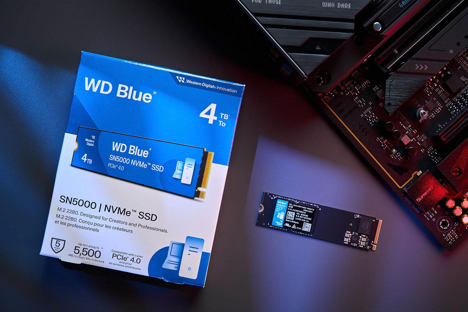 加速 AI 應用程式和工作流程：一次滿足生產力應用的 WD Blue SN5000 PCIe 4.0 4TB SSD