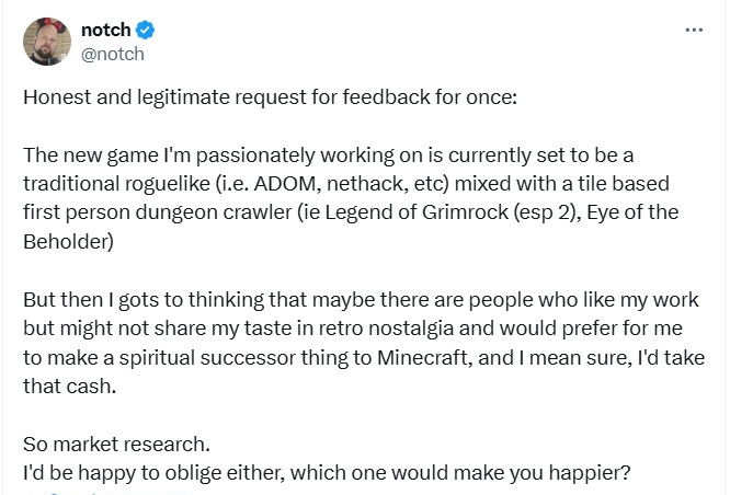 《Minecraft》之父Notch要重返遊戲世界，《Minecraft 2》精神續作有望誕生？