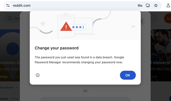 Google Chrome 不但知道你有哪些密碼洩露，還打算用AI 自動幫你替換已洩露密碼