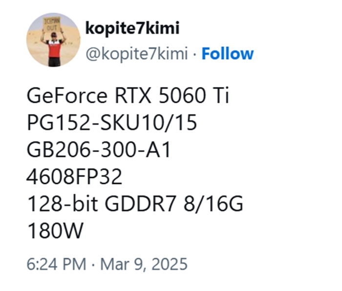 NVIDIA RTX 5060 系列規格曝光：核心數量增加不多，上市時程將近