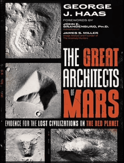 在新書《火星的大建築師》中，George J. Haas 分析了數十張看似人工建造的火星地表結構照片。(圖片來源：George J. Haas)