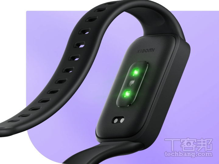 智慧手環搭載的感測器越來越完整，可以提供多種健康資訊量測。（圖片來源：Xiaomi）