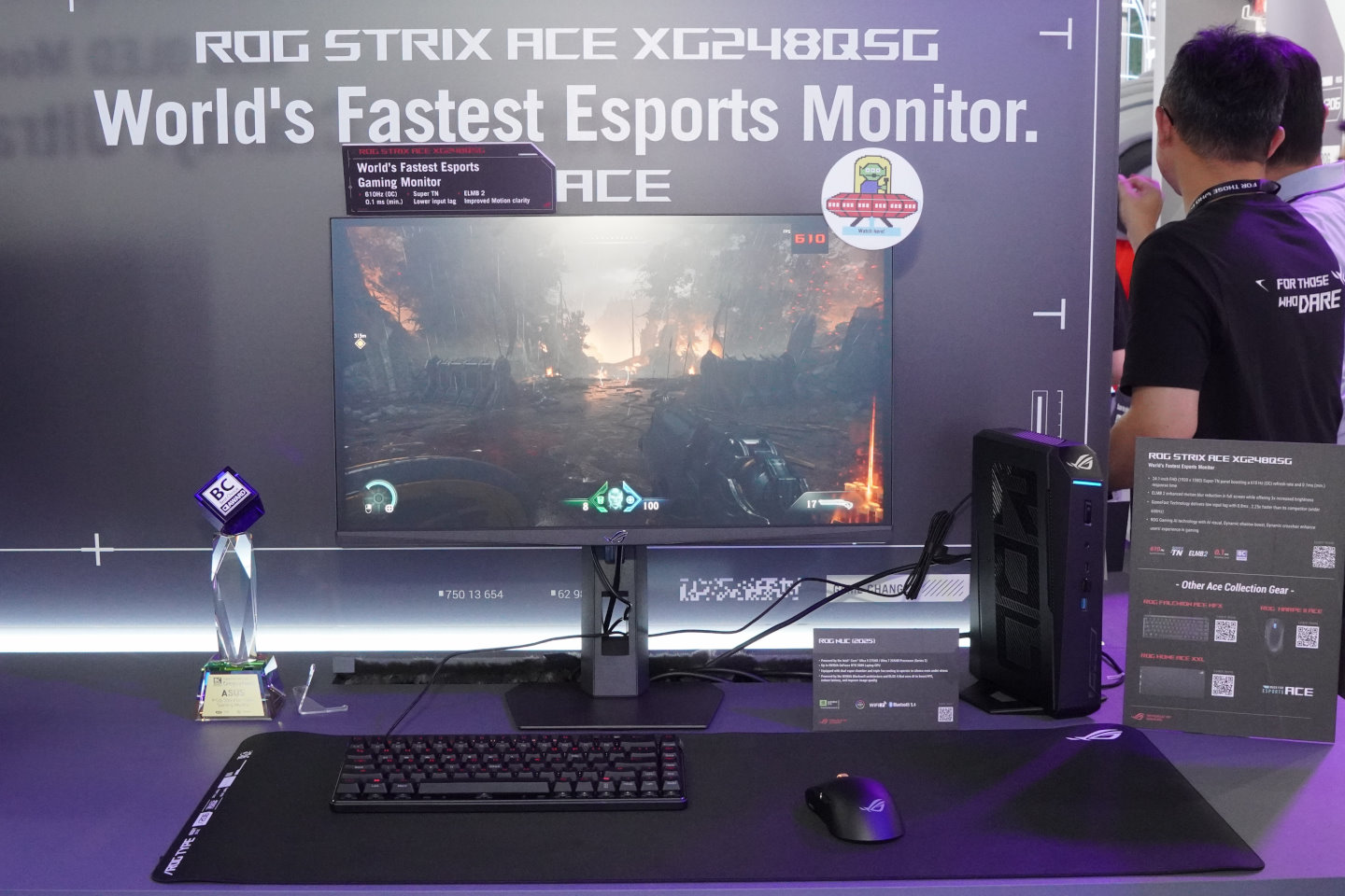 ROG Strix ACE XG248QSG是針對電競應用設計的610 Hz高更新頻率顯示器。