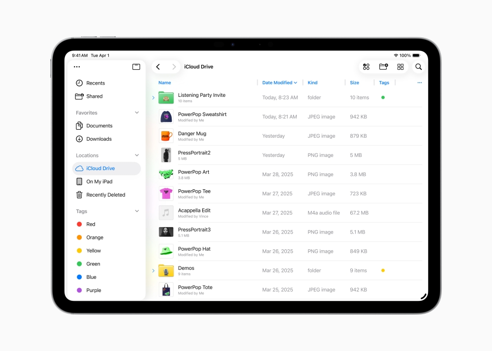 iPadOS 26 提供更類似 macOS 的操作體驗，強化檔案管理與音訊錄製功能