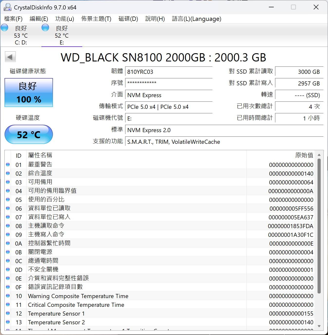 WD_BLACK SN8100 NVMe SSD固態硬碟效能實測：PCIe Gen 5兼顧低溫與高速