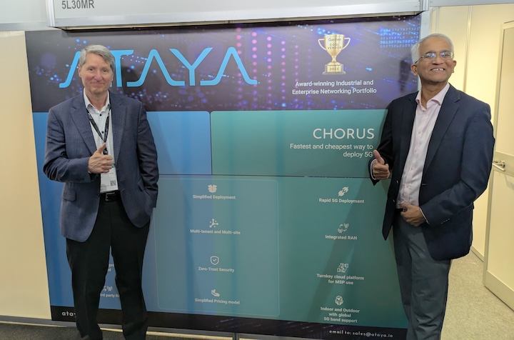 Ataya的領導團隊來自台灣與美國，圖右為執行長Rajesh Pazhyannur，左為商務長Chris Swan。