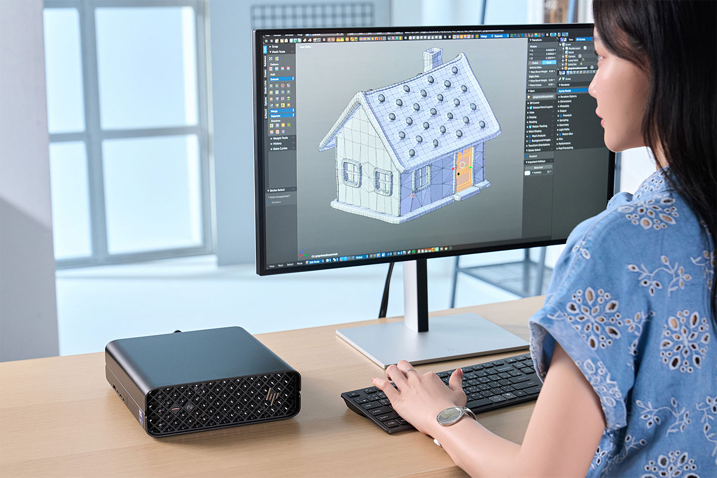 HP Z2 Mini G1i 的硬體配置優異，可以滿足各類型 3D 建模、視覺化或動化創作…等類型應用流暢運行的需求。
