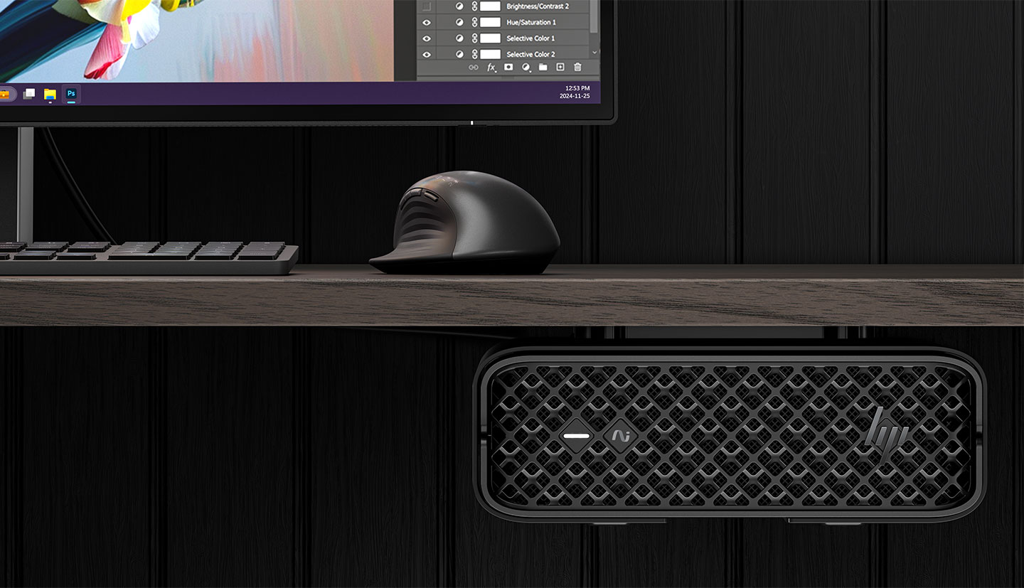 或是以吊掛方式安裝至桌面下方，讓空間運用更靈活哦！