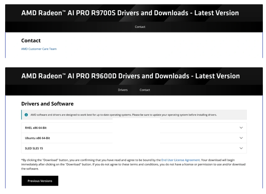 AMD 官網露餡?Radeon AI PRO 新卡 R9700S、R9600D 蹤影現身,劍指 CES 2026
