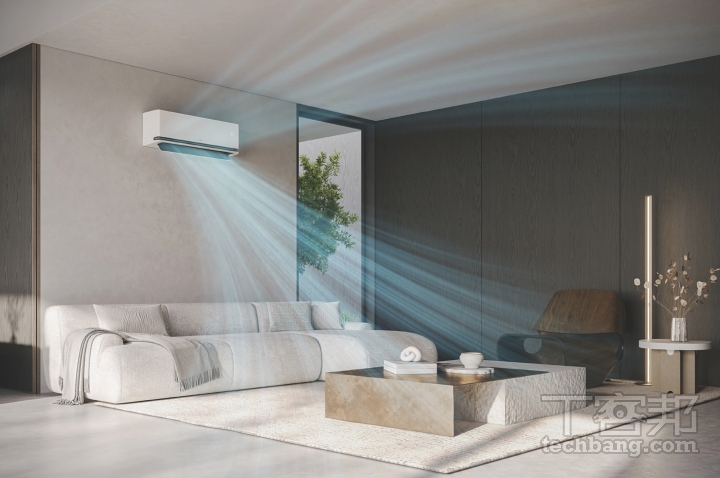 如果預算夠的話，直接將家中冷氣機換成冷暖器機型，暖房效率高，又不用多一台機器占空間。（圖片來源：LG）