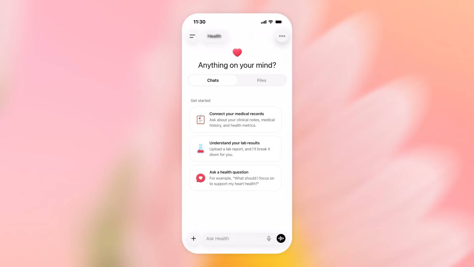 OpenAI 推出「ChatGPT Health」：打造專屬健康管理空間，強調輔助醫療照護而非取代醫生