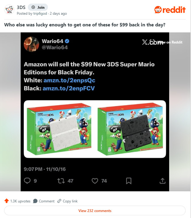 任天堂DS/3DS二手價「天價」翻數倍！玩家捶心肝：當年99美元骨折價不再