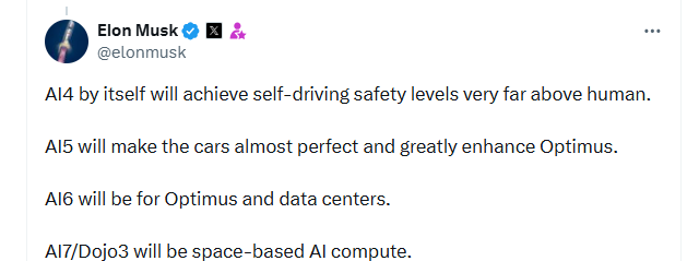 跌破眼鏡！特斯拉超級電腦晶片Dojo 3起死回生，馬斯克要將AI資料中心送上太空！