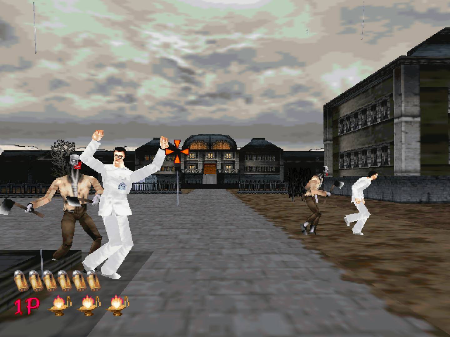 筆者以《死亡鬼屋》作為範例，遊戲的原始畫面相當粗糙。