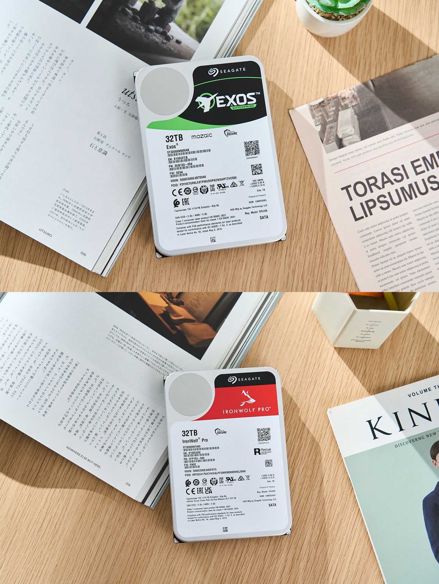 硬碟正面標籤有著明確的名稱、規格與序號…等資訊。