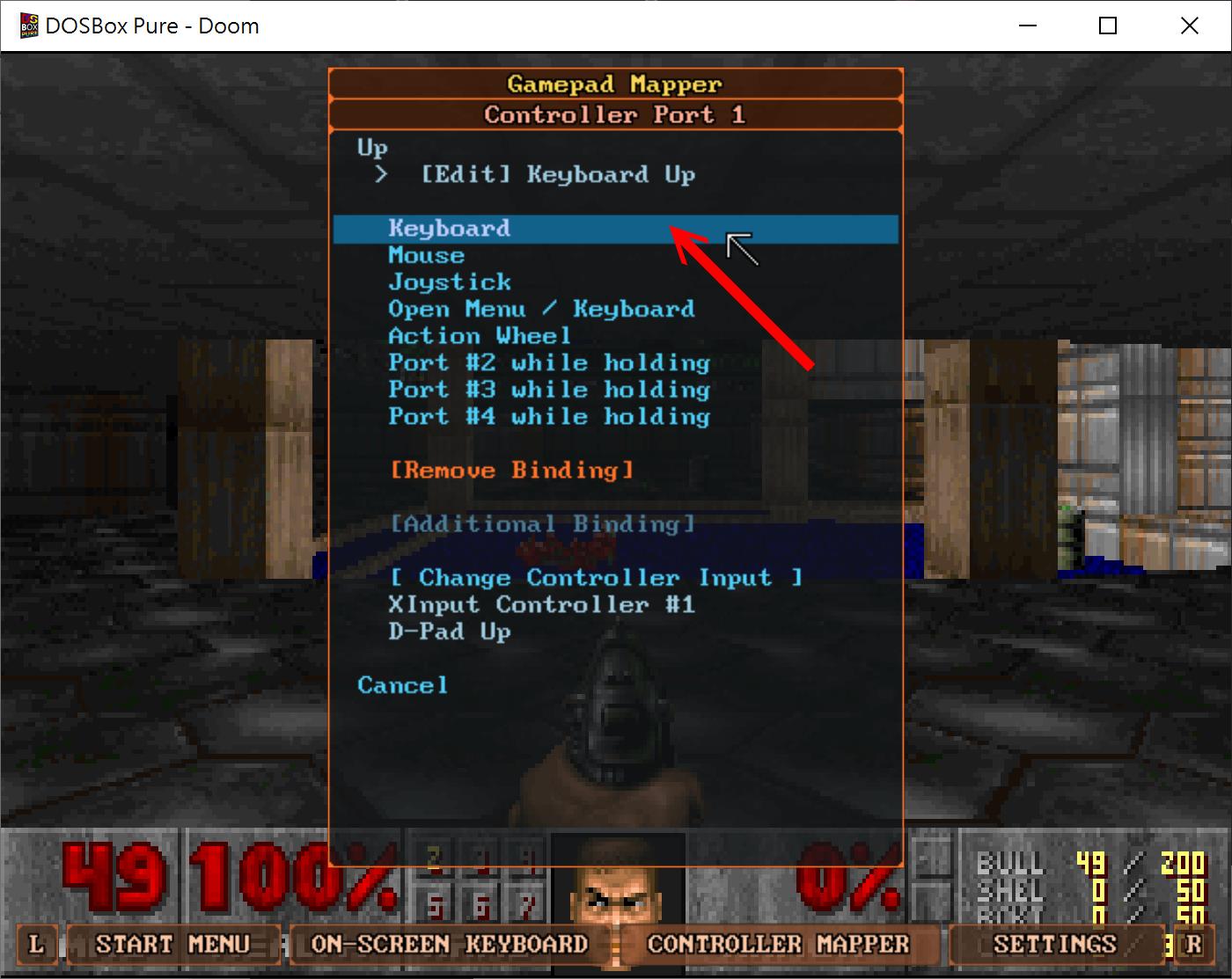 接著將它指定為Keyboard（鍵盤）。
