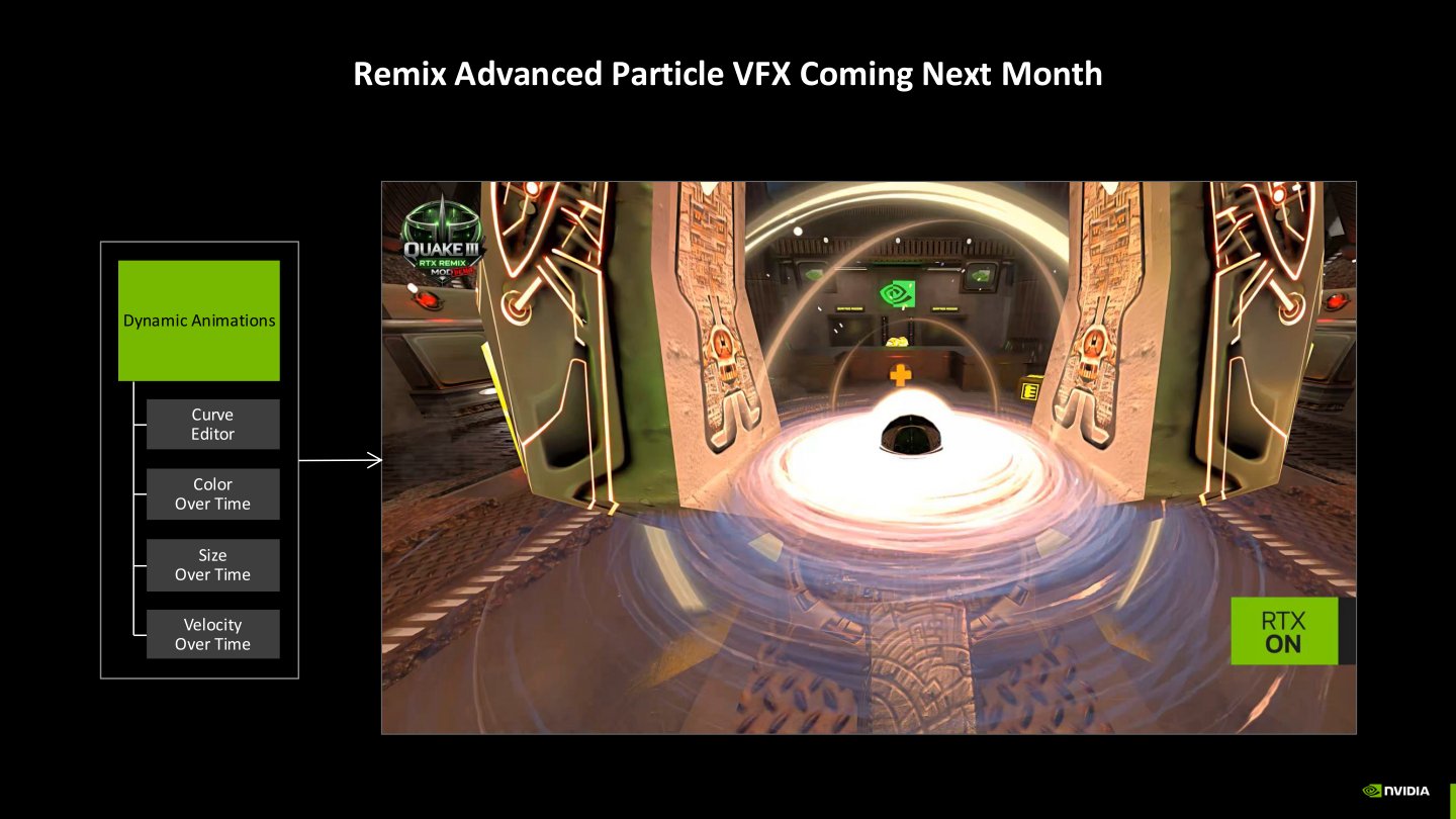 開發者也能為粒子指定移動曲線、顏色、尺寸、速度等變化，創造有如「傳送門」的效果。