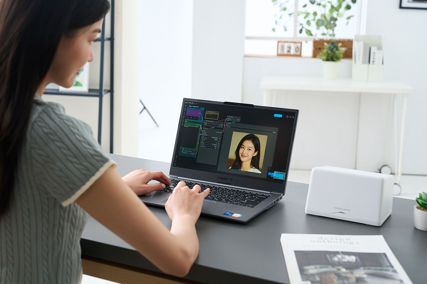 Halo H47BE 擁有三頻 Wi-Fi 7 的支援性，且 MLO、4K-QAM 等關鍵技術一應俱全，讓 AI 創作的效率又快又穩！ ▲ 透過 MERCUSYS App 可以輕鬆掌握 Halo H47BE 的運行狀態，包括各個節點的收訊品質、連接的設備與網速…等資訊都能一手掌握。