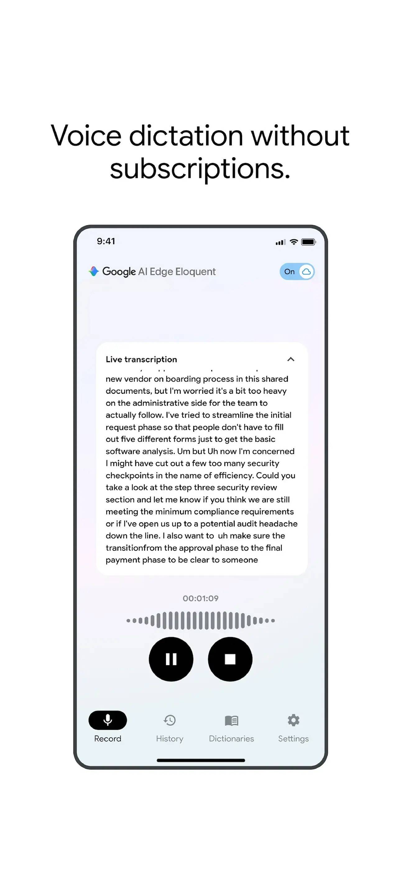 Google 推出免費 AI 語音轉文字神器 AI Edge Eloquent，主打離線操作還能自動潤飾文章