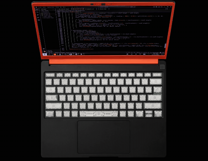 Laptop 13 Pro的螢幕邊框、鍵盤提供多種配色，消費者可以藉以展現個人特色。
