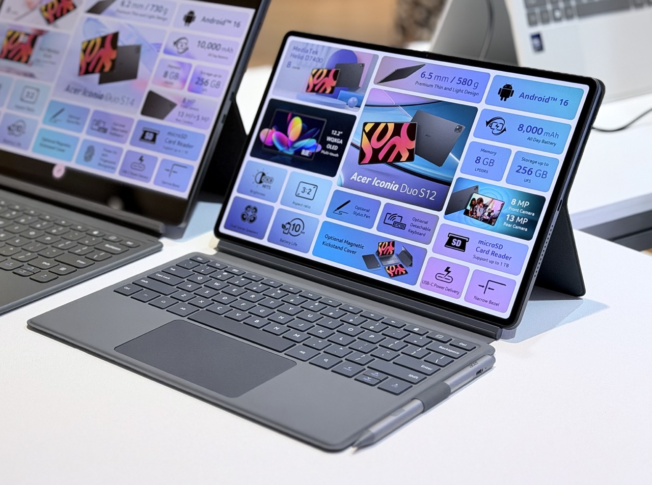 【COMPUTEX 2026】Acer Iconia Duo 系列平板發表：採用 3:2 OLED 螢幕，搭載天璣 8300 處理器