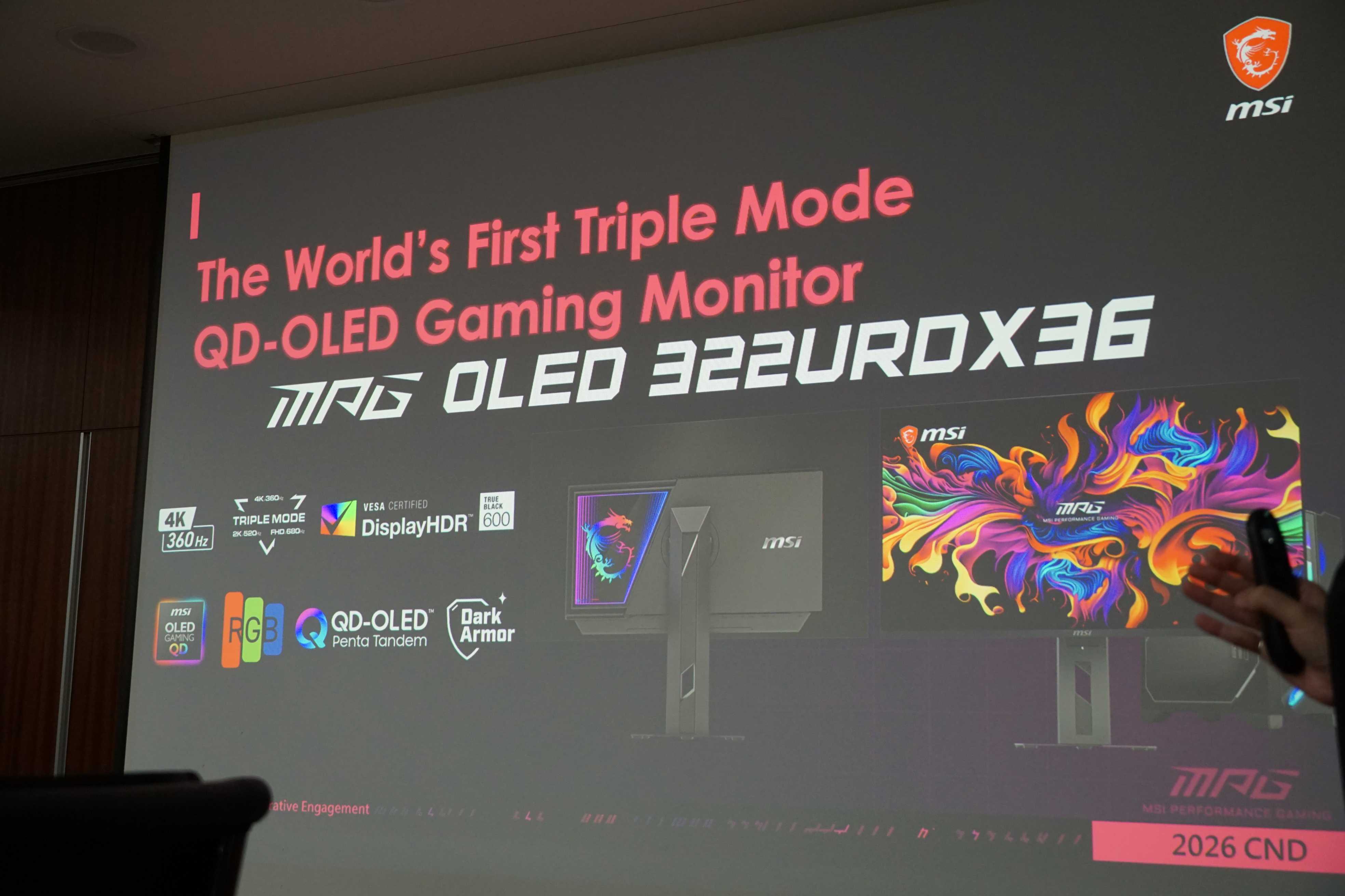 【COMPUTEX 2026】微星發表全球首款三模 QD-OLED 電競螢幕，4K 360Hz / 2K 520Hz / FHD 680Hz 任意切換