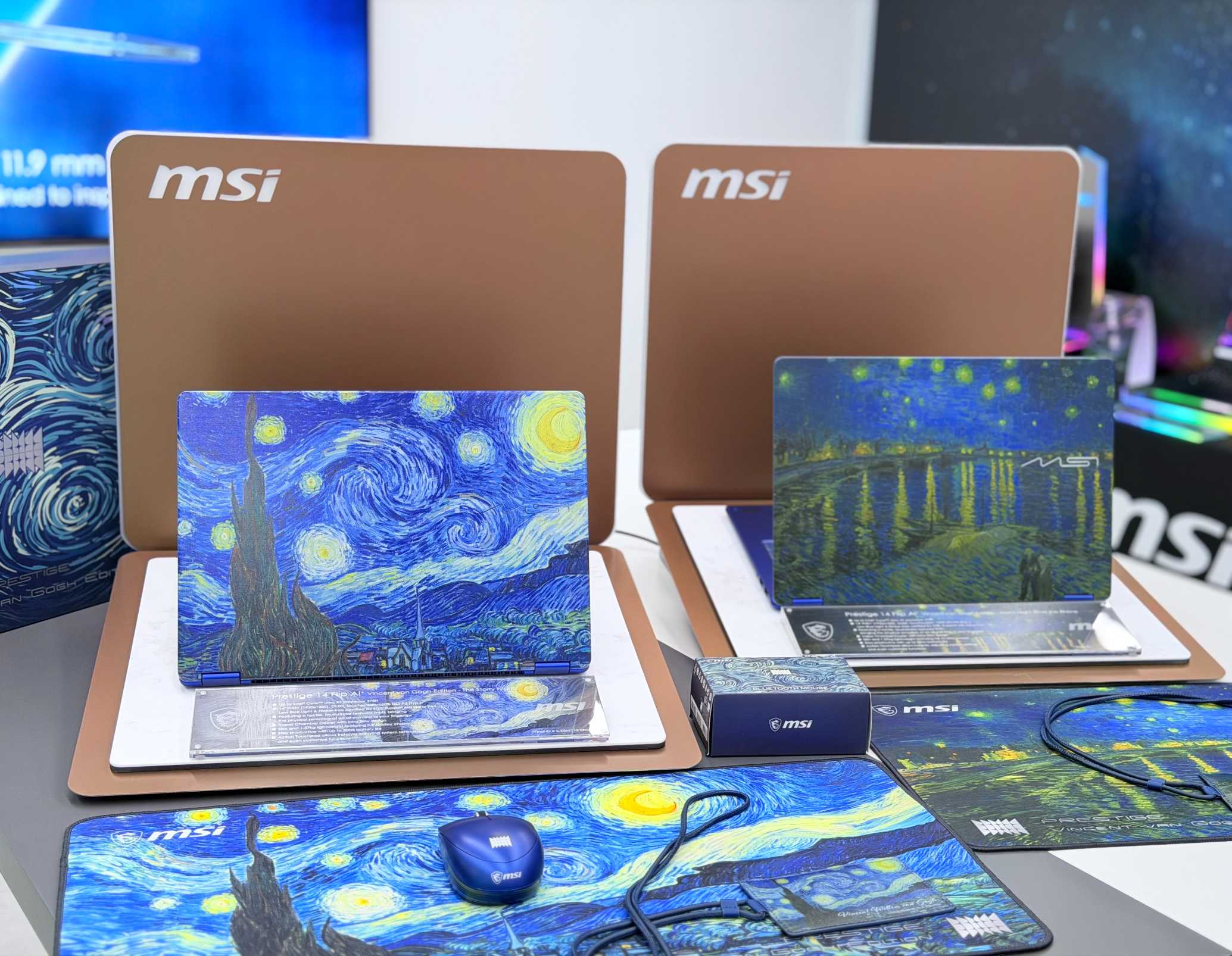 【COMPUTEX 2026】MSI Prestige 14 Flip AI+ 梵谷特仕版亮相！《星夜》與《隆河上的星夜》化身 AI 筆電