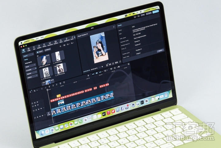 雖然用 MacBook Neo 剪輯多軌 4K 影片會顯得吃力，但拿來剪輯輕量影片或短影音不成問題。
