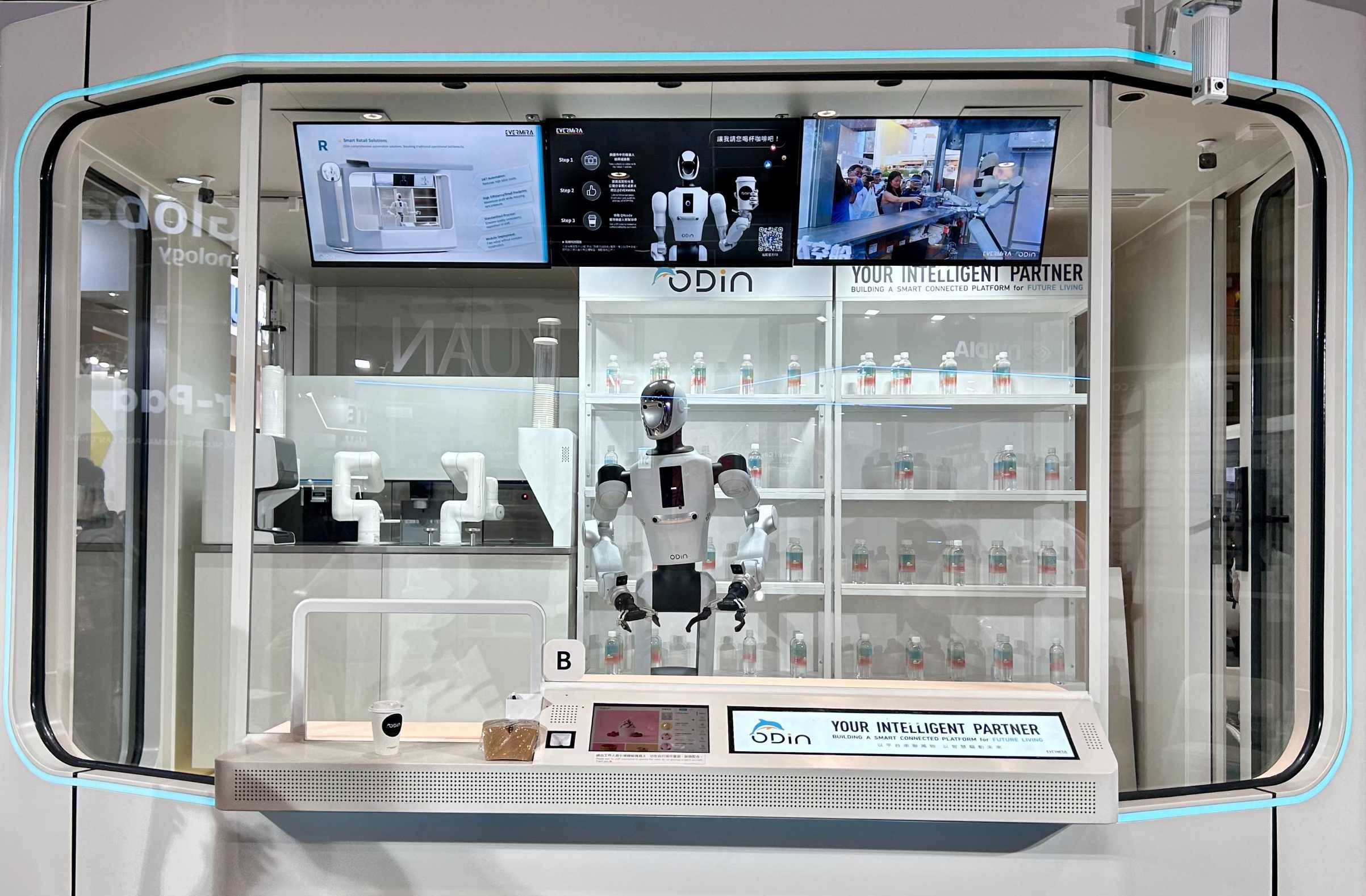【COMPUTEX 2026】無人商店未來樣貌！永元智能 Odin 機器人會賣冰淇淋、泡咖啡，還可以跟你聊天