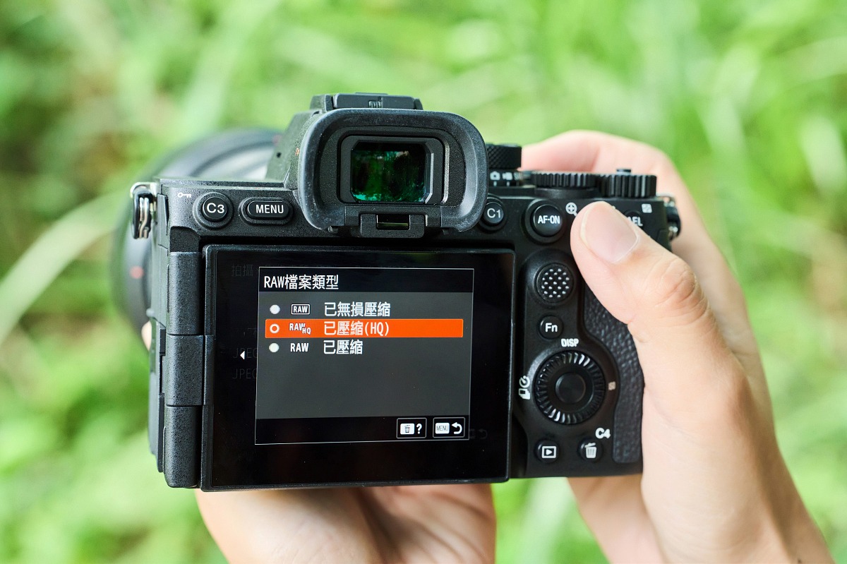 Sony α7R VI 的 RAW 檔案類型已精簡為三種，其中無損壓縮 RAW 的畫質最好，而 RAW HQ 則在有效縮小檔案容量的同時維持相當高水準的影像品質。