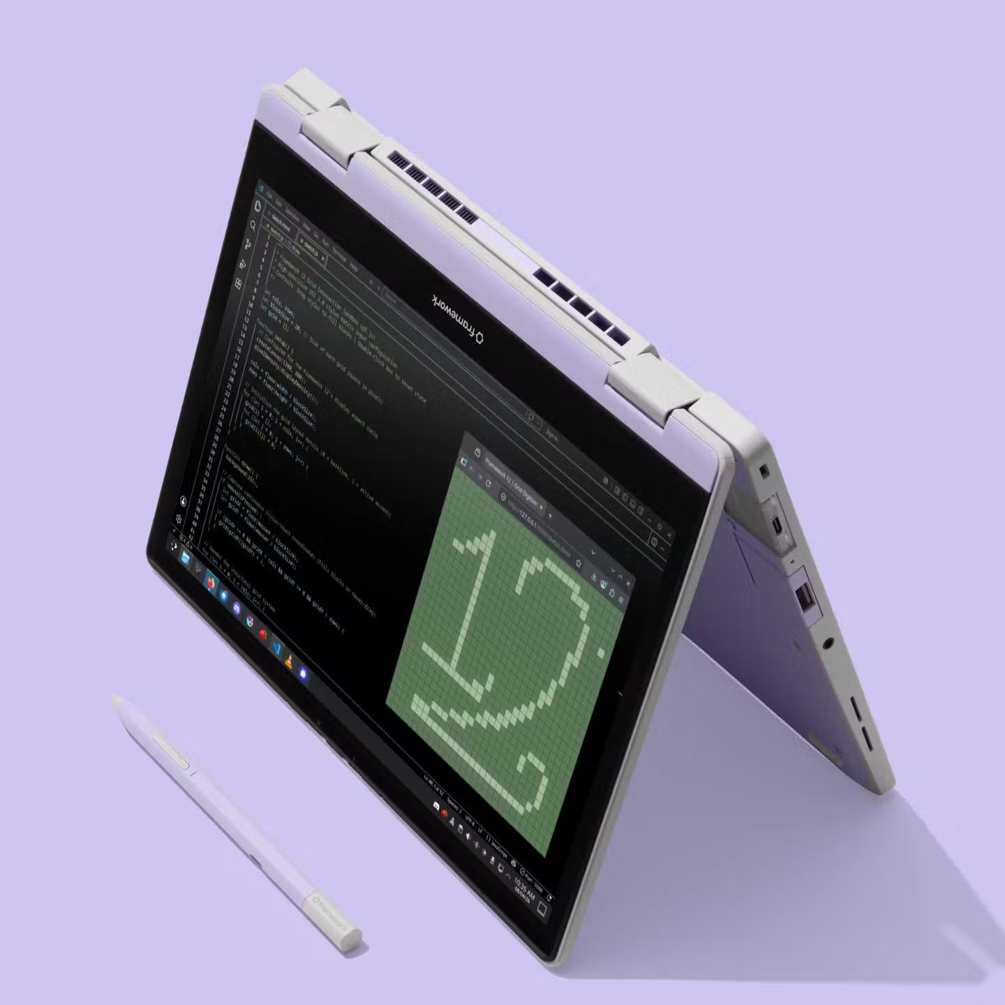 翻轉式機構讓Laptop 12能以多種型式擺放，也能將螢幕翻轉後作為平板電腦。