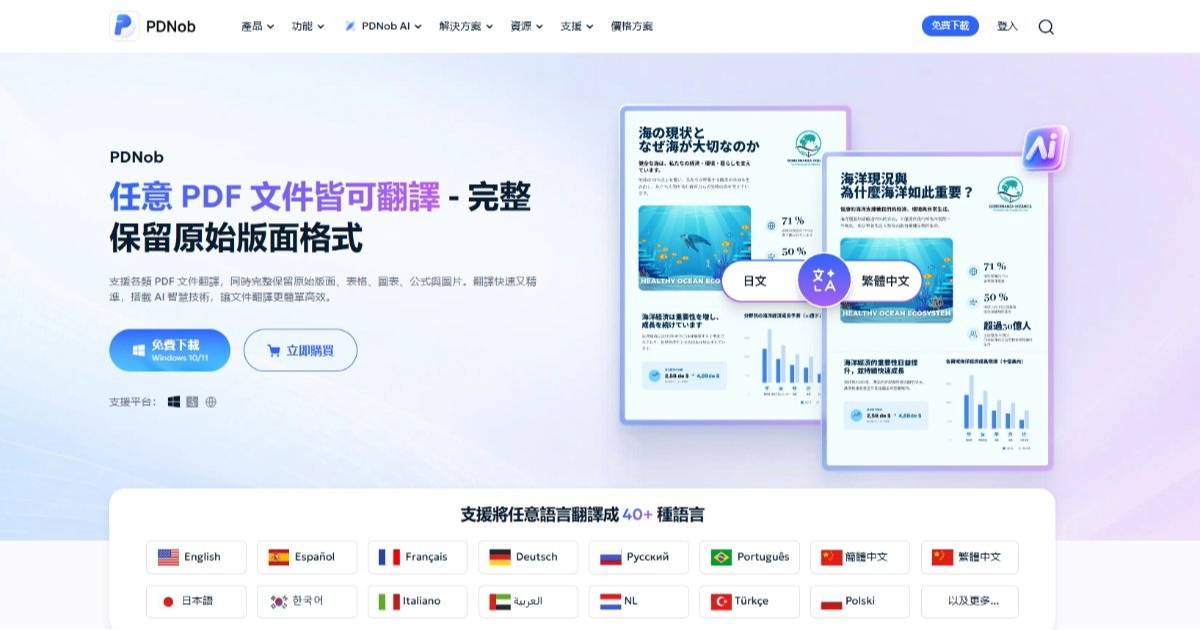 2026 PDF 翻譯中文實測 ：PDF 整份文件翻譯免費, AI 翻譯軟體怎麼選？
