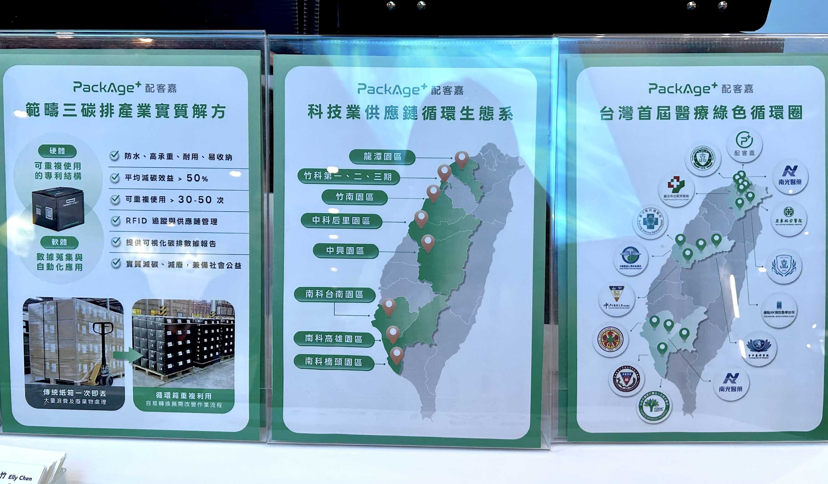 配客嘉 TIE 展示循環包裝全解決方案：Uber Eats、網購、禮盒都能用，自助取還機同步亮相